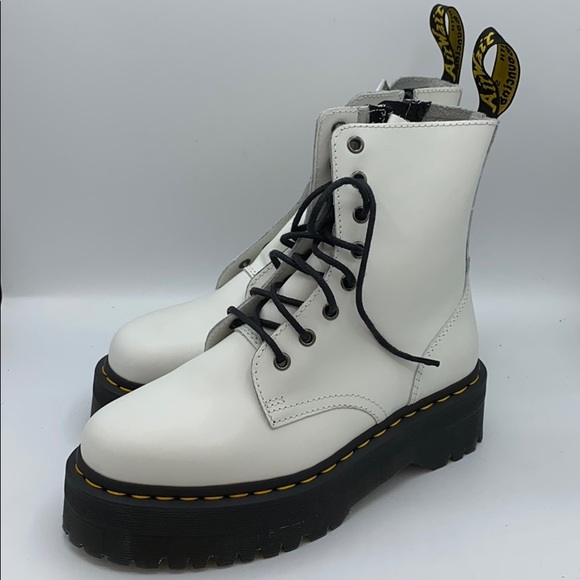 dr martens jadon white polished smooth